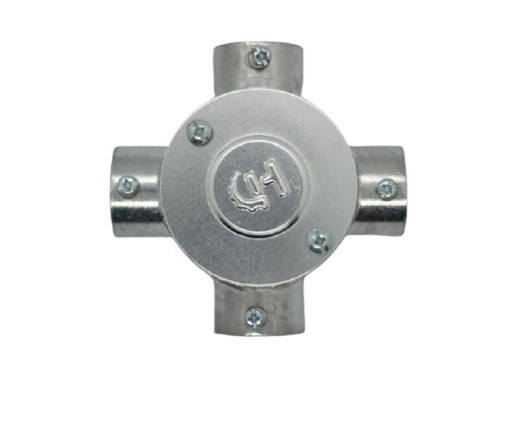 4-WAY SPLITTER BOX FOR PLAIN STEEL PIPES