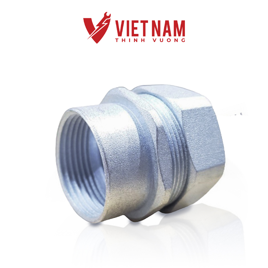 Đầu nối ống ruột gà kín nước vào ống thép ren