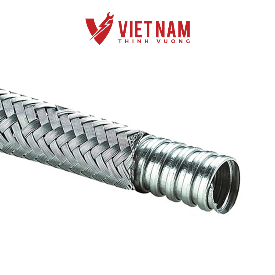 Ống ruột gà lõi thép bọc lưới Inox 304