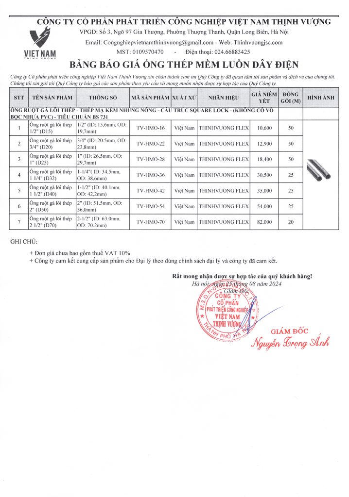 Bang-bao-gia-ong-ruot-ga-loi-thep-boc-nhua-PVC-mau-den-Thep-ma-kem-nhung-nong-Cau-truc-Square-Lock-khong-co-vo-boc-nhua-PVC-Tieu-chuan-BS731